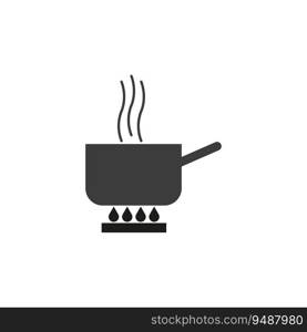 Pan on gas icon. Vector illustration. Eps 10. Stock image.. Pan on gas icon. Vector illustration. Eps 10.
