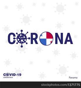 Panama Coronavirus Typography. COVID-19 country banner. Stay home, Stay Healthy. Take care of your own health