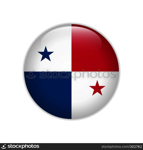 Panama flag on button