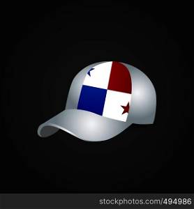 Panama Flag on Cap. Vector EPS10 Abstract Template background