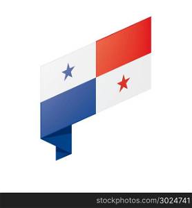 Panama flag, vector illustration. Panama flag, vector illustration on a white background