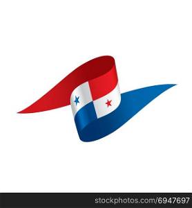 Panama flag, vector illustration. Panama flag, vector illustration on a white background