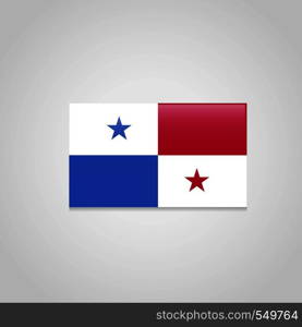 Panama Flag Vector. Vector EPS10 Abstract Template background