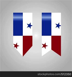 Panama Haning Flag. Vector EPS10 Abstract Template background