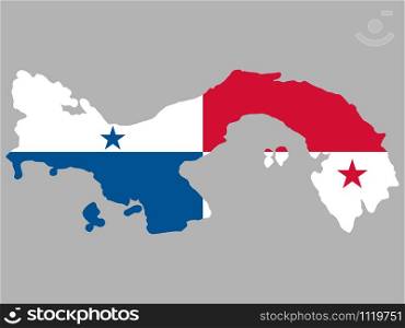 Panama Map flag Vector illustration Eps 10.. Panama Map flag Vector illustration Eps 10