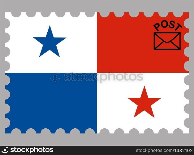 Panama national country flag. original colors and proportion. Simply vector illustration background. Isolated symbols and object for design, education, learning, postage stamps and coloring book, marketing. From world set