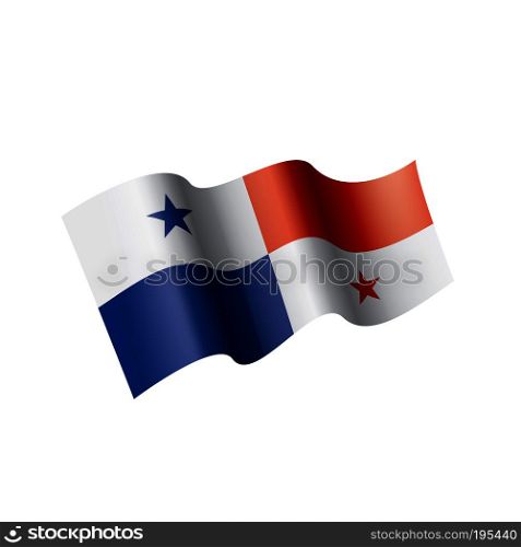 Panama national flag, vector illustration on a white background. Panama flag, vector illustration on a white background