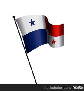 Panama national flag, vector illustration on a white background. Panama flag, vector illustration on a white background