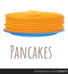 Pancakes icon. Cartoon of pancakes vector icon for web design isolated on white background. Pancakes icon, cartoon style