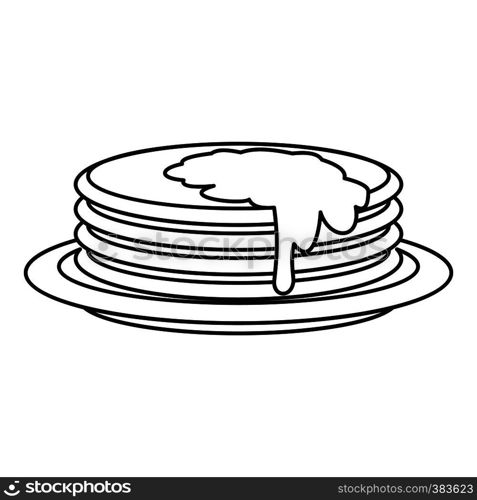 Pancakes icon. Outline illustration of pancakes vector icon for web. Pancakes icon, outline style