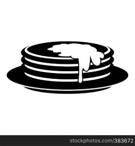 Pancakes icon. Simple illustration of pancakes vector icon for web. Pancakes icon, simple style