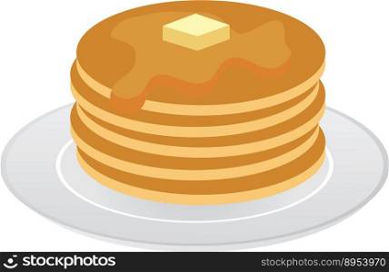 Pancakes isolated vector image