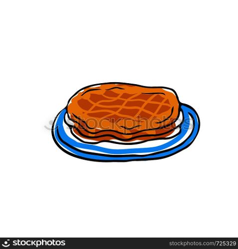 Pancakes Vector icon. Hand drawn illustration. Food Sticker design. Pancakes Vector icon. Hand drawn illustration. Food Sticker design.