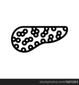 pancreas human line icon vector. pancreas human sign. isolated contour symbol black illustration. pancreas human line icon vector illustration