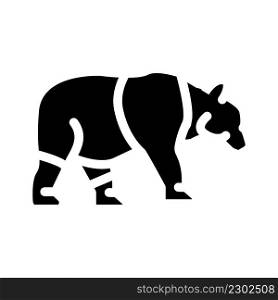 panda animal glyph icon vector. panda animal sign. isolated contour symbol black illustration. panda animal glyph icon vector illustration