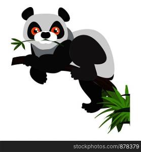 Panda bear icon. Cartoon of panda bear vector icon for web design isolated on white background. Panda bear icon, cartoon style