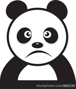 Panda cartoon character sign design