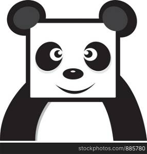 Panda cartoon character sign design