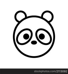 Panda face outline icon. Animal sign. Black shape. Zoo logo. Cartoon character. Vector illustration. Stock image. EPS 10.. Panda face outline icon. Animal sign. Black shape. Zoo logo. Cartoon character. Vector illustration. Stock image.