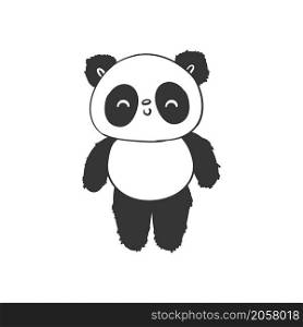 Panda. Hand-drawn panda bear. Sketch drawing for design. Vector image