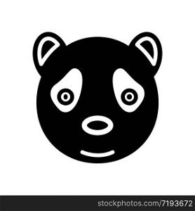 panda head icon design, flat style trendy collection