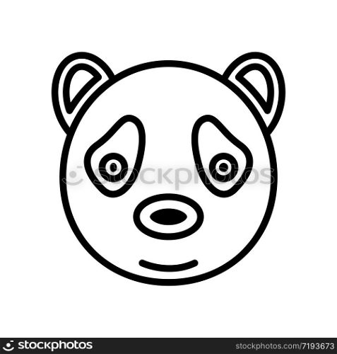 panda head icon design, flat style trendy collection