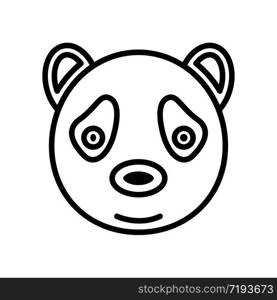 panda head icon design, flat style trendy collection