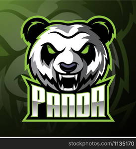 Panda head mascot logo design