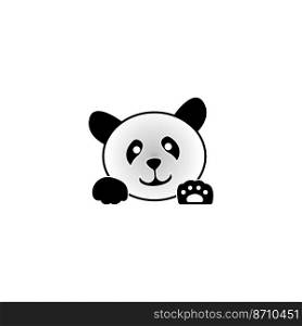 panda icon logo vector design template