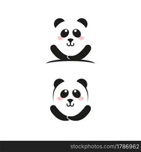 Panda icon Template vector illustration design
