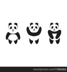 Panda icon Template vector illustration design