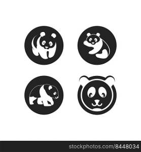 Panda icon. vector illustration logo template.