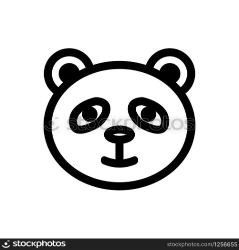 Panda icon vector. Thin line sign. Isolated contour symbol illustration. Panda icon vector. Isolated contour symbol illustration