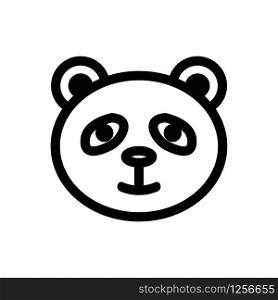 Panda icon vector. Thin line sign. Isolated contour symbol illustration. Panda icon vector. Isolated contour symbol illustration