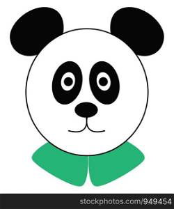Panda illustration vector on white background