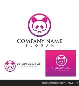 Panda logo and symbols template icons app