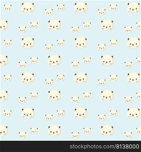  Panda pattern on light blue background. .  Panda pattern 