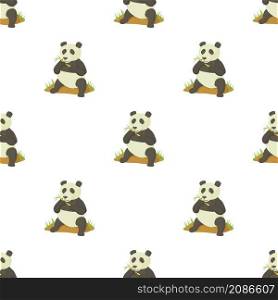 Panda pattern seamless background texture repeat wallpaper geometric vector. Panda pattern seamless vector