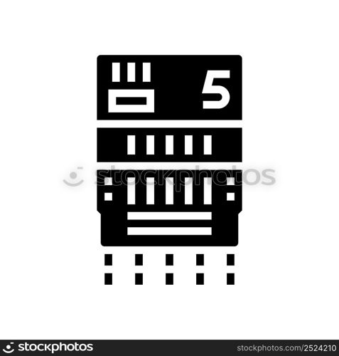 panel 5 drug test glyph icon vector. panel 5 drug test sign. isolated contour symbol black illustration. panel 5 drug test glyph icon vector illustration