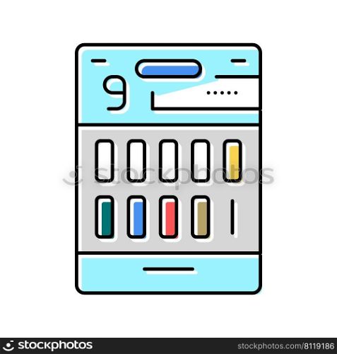 panel 9 drug test color icon vector. panel 9 drug test sign. isolated symbol illustration. panel 9 drug test color icon vector illustration