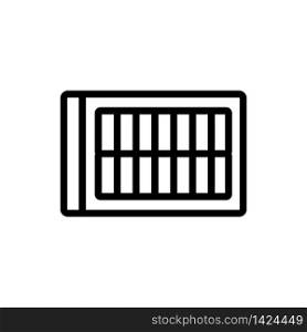 panel air cleaner top view icon vector. panel air cleaner top view sign. isolated contour symbol illustration. panel air cleaner top view icon vector outline illustration