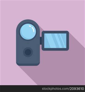 Panel camera icon flat vector. Video camcorder. Record videography. Panel camera icon flat vector. Video camcorder
