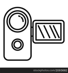 Panel camera icon outline vector. Video camcorder. Record videography. Panel camera icon outline vector. Video camcorder