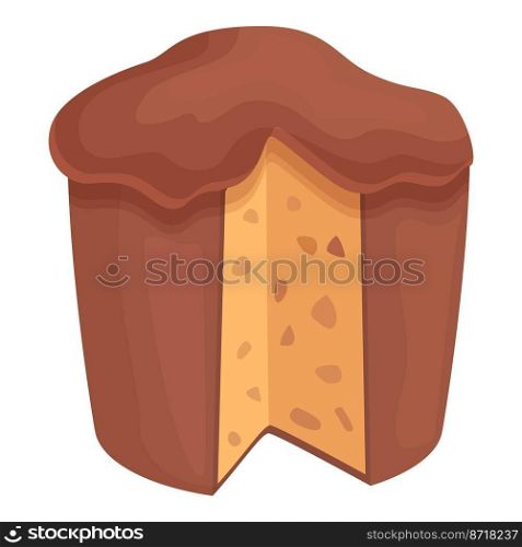 Panettone cake icon cartoon vector. Italian bread. Chocolate idea. Panettone cake icon cartoon vector. Italian bread