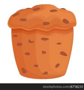 Panettone food icon cartoon vector. Italian cake. Idea cream. Panettone food icon cartoon vector. Italian cake