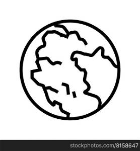pangaea earth continent map line icon vector. pangaea earth continent map sign. isolated contour symbol black illustration. pangaea earth continent map line icon vector illustration