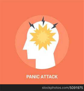 panic attack icon concept. Abstract vector illustration of panic attack icon concept