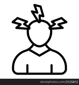 Panic attack icon outline vector. Mental stress. Fear health. Panic attack icon outline vector. Mental stress