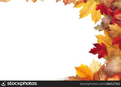 Panorama Autumn Colorful watercolour Background. Vector illustration design.