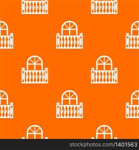 Panoramic balcony pattern vector orange for any web design best. Panoramic balcony pattern vector orange